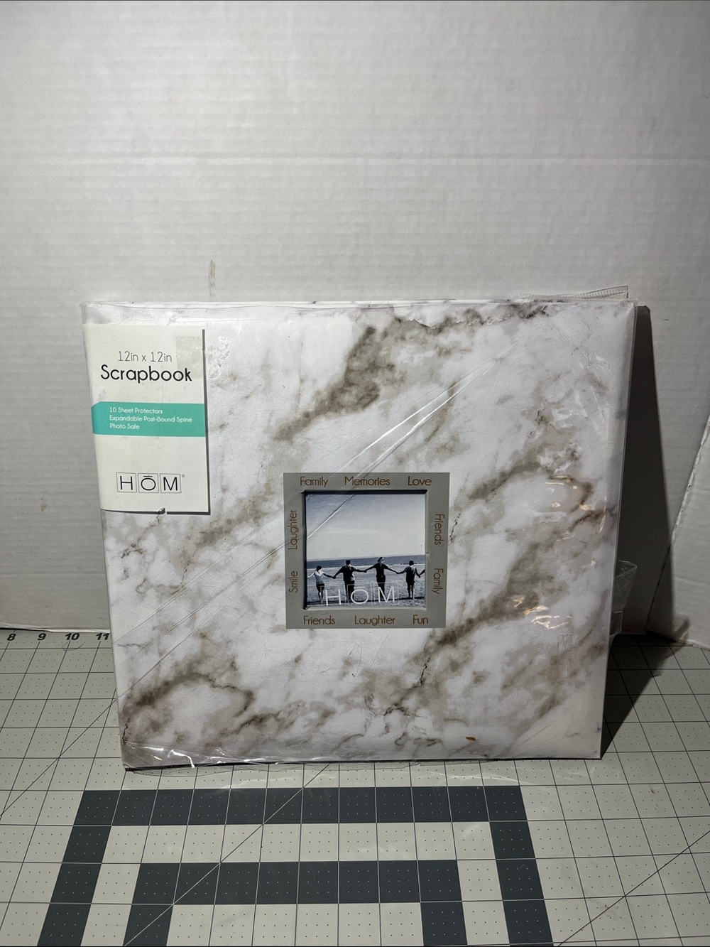 Marble Pattern 12x12 Scrapbook Album - White